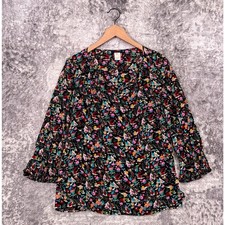 Vintage Kenzo Top 40 / US 8 Womens Silk Fantasy Print Blouse