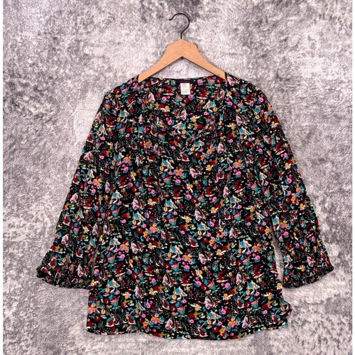Kenzo, Vintage Kenzo Top 40 / US 8 Womens Silk Fantasy Print Blouse