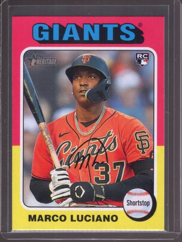 MARCO LUCIANO 2024 Topps Heritage Photo Image Variation #391 Rookie SP RC