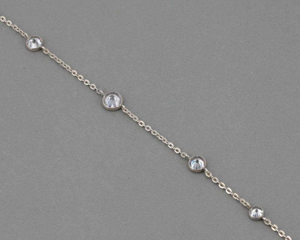 Delicado collar Silpada retirado de 16-18 pulgadas de plata esterlina circonita cúbica infinito N2153 Foto 4 de 4