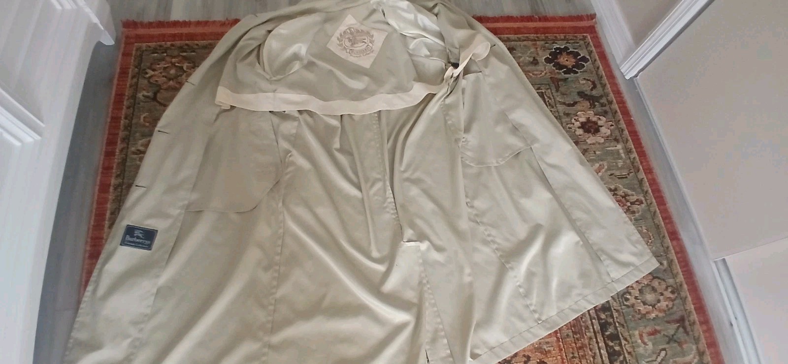 Women's Burberry Prorsum Trench Coat Size 12 thumbnail 11