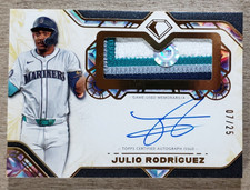2025 Topps Diamond Icons Julio Rodriguez Game Used Patch Auto /25 Mariners