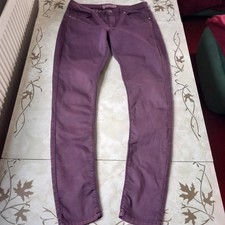 Topshop Maroon Leigh Jeans Women's Skinny Stretch  UK Size 32" Waist Leg 32"
