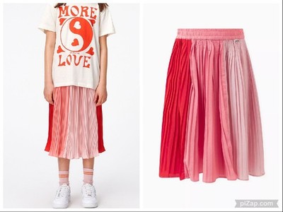 MOLO KIDS BESS SKIRT CONFETTI ACCORDION PLEATED MIDI PULL ON  CREPE  13-14