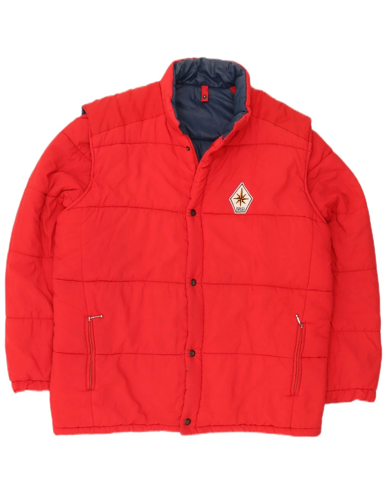 BRUGI Mens Padded Jacket IT 50 Large Red Polyamide AA05
Opens in a new window or tab