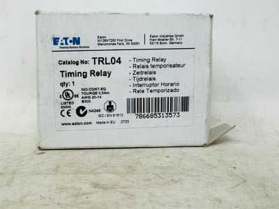 Eaton TRL04 Timing Relay (Programmable) | DIN Rail / Panel Mount|Fixed Contacts