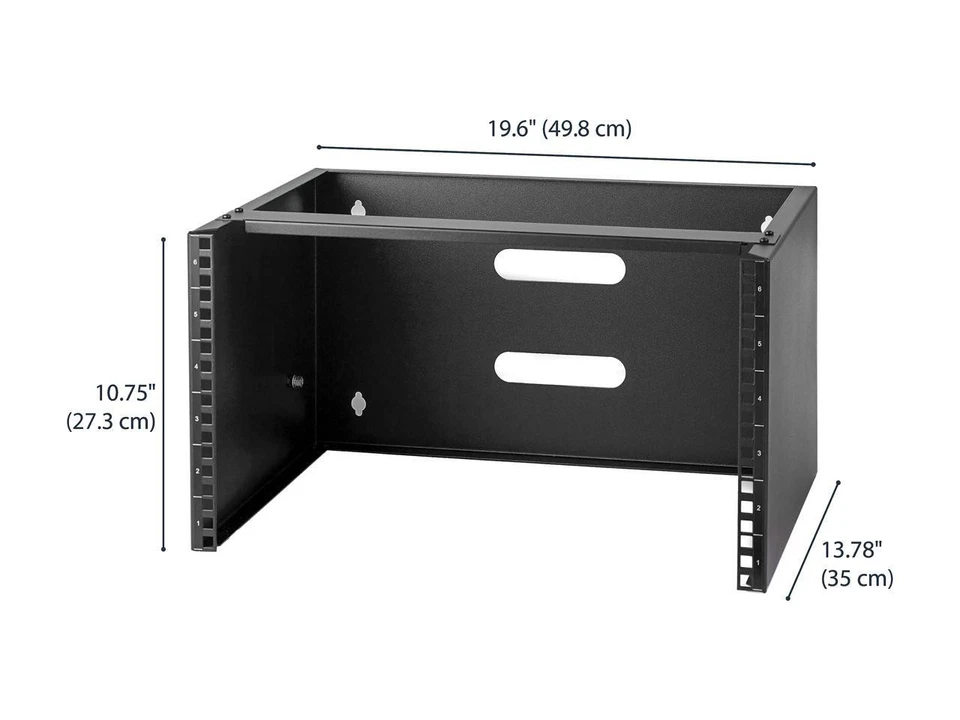 StarTech.com WALLMOUNT6 6U 12in Deep Wall Mounting Bracket for Patch Panel - Image 2 of 4