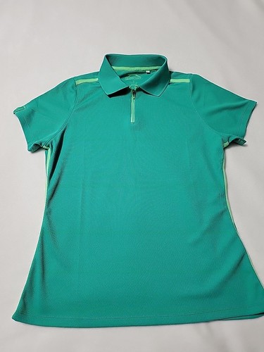 Camisa polo para mujer Slazenger verde talla pequeña cremallera atletismo activo golf tenis - Imagen 7 de 7