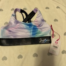 NEW Justice Strappy Back Sports Bra Butterfly Print Girls Sz XS,S,M,L,XL NWT