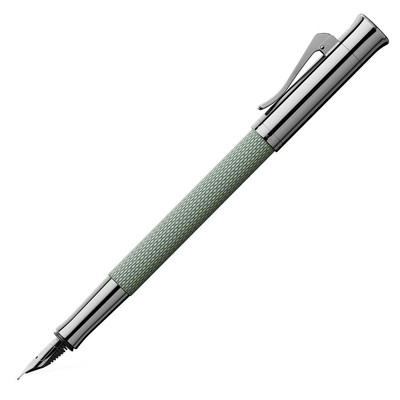 Faber-Castell Guilloche Fountain Pen in Sage Green - Extra Fine Point - NEW