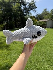 Handmade Crochet Shark Stuffed Animal Plush