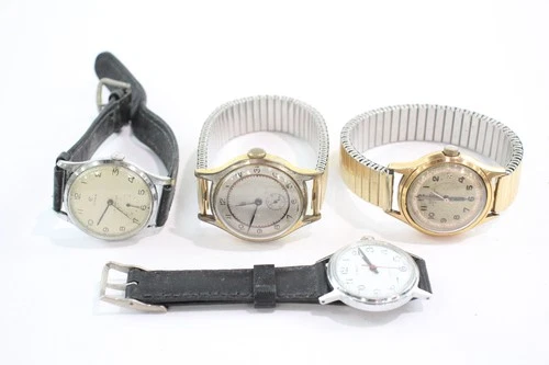 Assorted Vintage Mechanical Watches Cyma Roamer Timex UNTESTED x 4