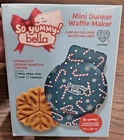 Bella So Yummy MINI Dunker Snowflake Waffle Maker Holiday Christmas Edition New