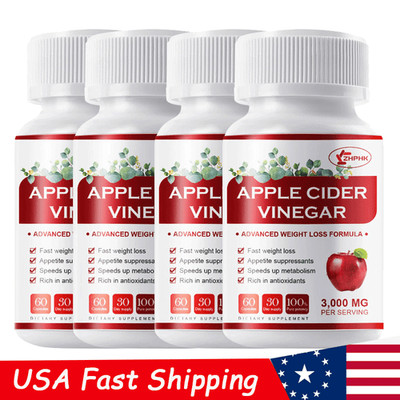 Apple Cider Vinegar 3000mg Weight Loss Fat Burning Weight Loss Caps High Potency