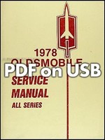 1978 Oldsmobile Werkstatthandbuch Service Reparatur Auf Usb-Flash-Laufwerk
