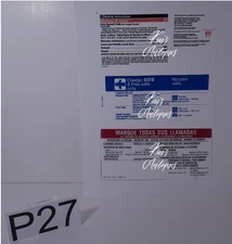 1 Sheet of 3 Diff New Information Card Inserts for W/E Single Slot Payphones P27