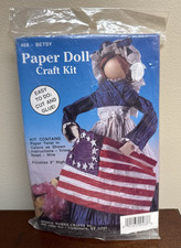 Design Works Crafts Paper Doll Craft Kit  468 Betsy Patriotic Flag New Sealed