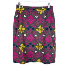 Boden Women's US 6L Pencil Skirt Gray Pockets 100 Cotton EUC