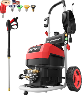 #ad 2800 PSI Electric Pressure Washer with Foam Tank amp; 5 Nozzles Portable Cleaner $219.95