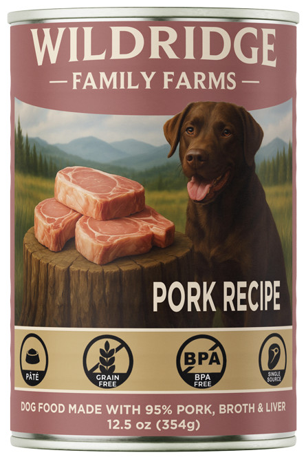 Wildridge Family Farms 95% Pork Recipe 12.5oz case of 12 cans