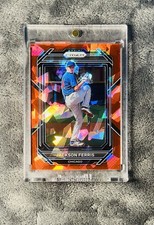 Jackson Ferris SSP 2023 Prizm Baseball Red Cracked Ice Prizm Rookie Parallel