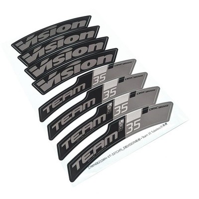 Vision Wheels Ersatz Aufkleber Set für Team 35 Scheibenbremse Rad