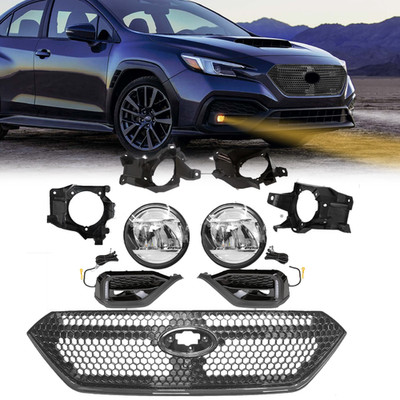 Girlle & Fog lights W/Cover Bracket & Double Lights LED For 2022-2023 Subaru WRX