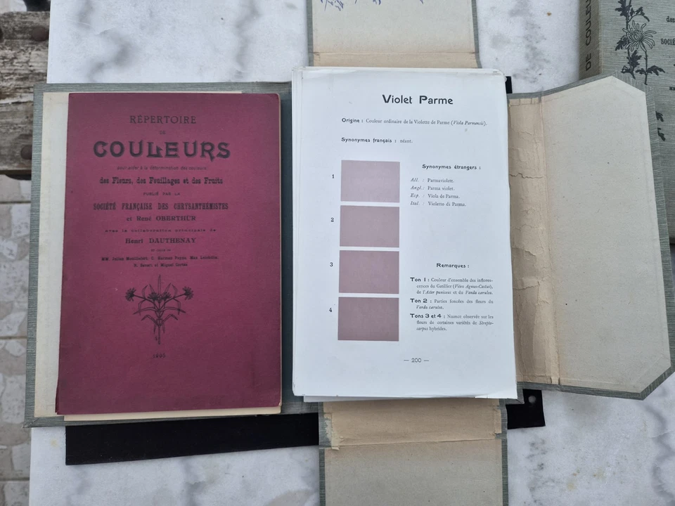 livres ,2 tomes complets "répertoire des couleurs ",1905,édition originale, TBE - Photo 3/4