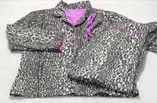 Nick & Nora Leopard Print Flannel Pajama Set Women’s XL