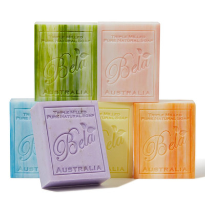 BELA Soap Variety Pack 3.3 OZ, Pack of 6, Long Lasting, French Triple Milled Bar