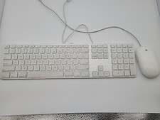 Apple USB Wired Keyboard A1243 And Apple USB Wired Mouse A1152 MB112LL/A MB110LL