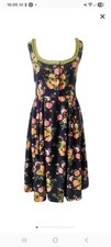 ?Vintage Kasper Trachten Dirndl Dress Black Floral Alpine Folk Dress Cottagecore