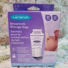 Lansinoh Breast milk Storage Bags 50 Presterilized Sealed Box Maternity Nursing