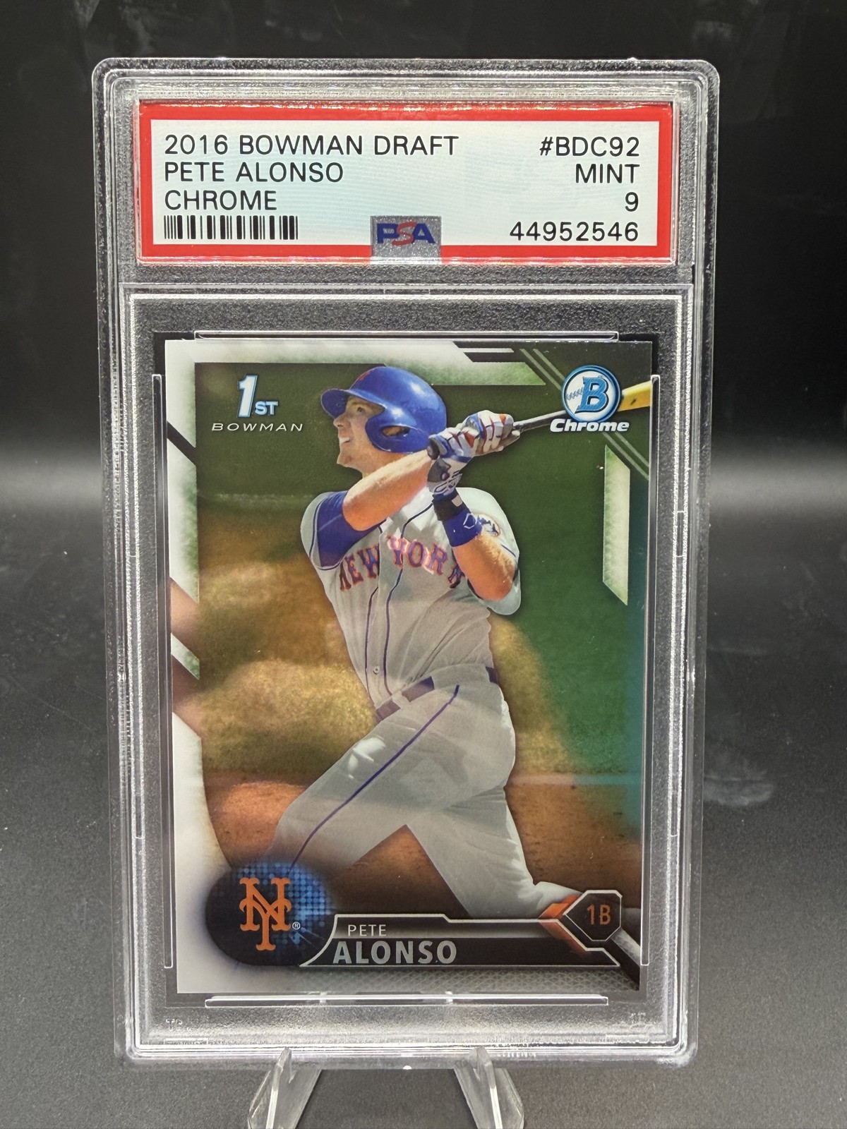 2016 Bowman Draft - Chrome Draft Picks Pete Alonso #BDC-92 (RC) PSA 9 Rookie🔥💎