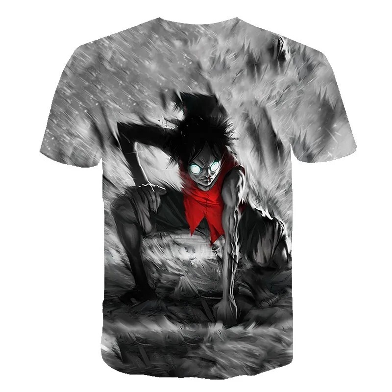 Camiseta De Manga Corta One Piece Modelo Talla A Elegir De 1M10 A XXL Luffy Zoro
