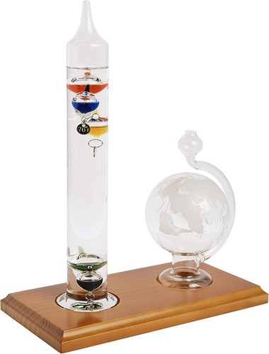 ACURITE 00795A2 Galileo Thermometer met glazen bol barometer, barometerset