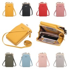 Leather Phone Crossbody Shoulder Bag Small Handbag Wallet For Womens Girls Gift
