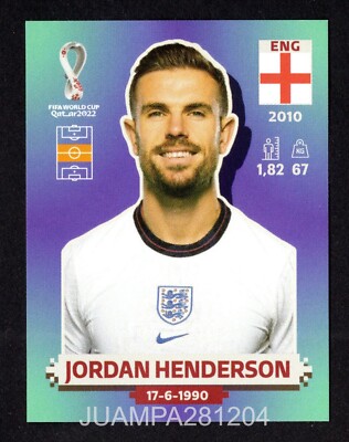 JORDAN HENDERSON ENG 13 ENGLAND CROMO STICKER FIFA WORLD CUP QATAR