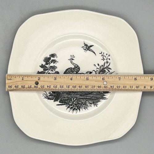 VTG WEDGWOOD Liverpool Birds BLACK TRANSFERWARE Dessert Salad Plate CHELSEA 2of2 - Picture 8 of 11