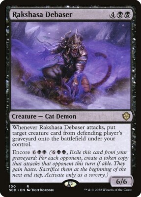 NM Rakshasa Debaser, MTG, Starter Commander Deck, Magic the Gathering, 100