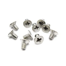 M2.5 x 4mm, Phillips Flat Head Screws, Steel, Nickel Plated