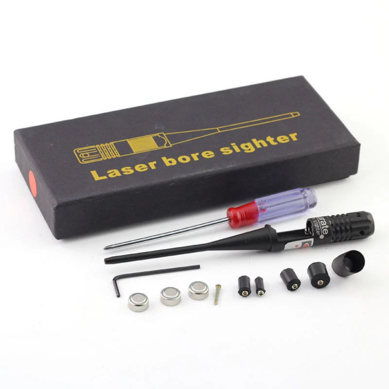 New Red Dot Laser BoreSighter Bore Sight Kit for .22 to .50 Caliber Adapters - Image 4 of 4
