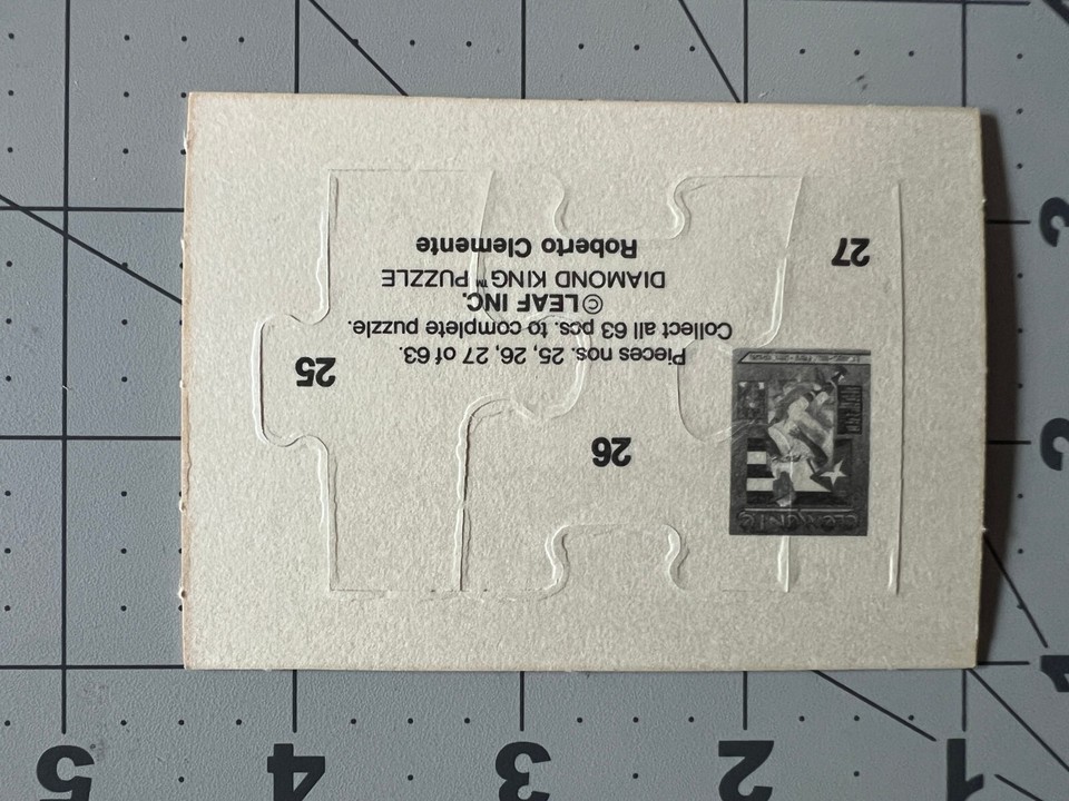 Roberto Clemente 1987 Donruss Leaf Diamond King Trading Card Puzzle 25