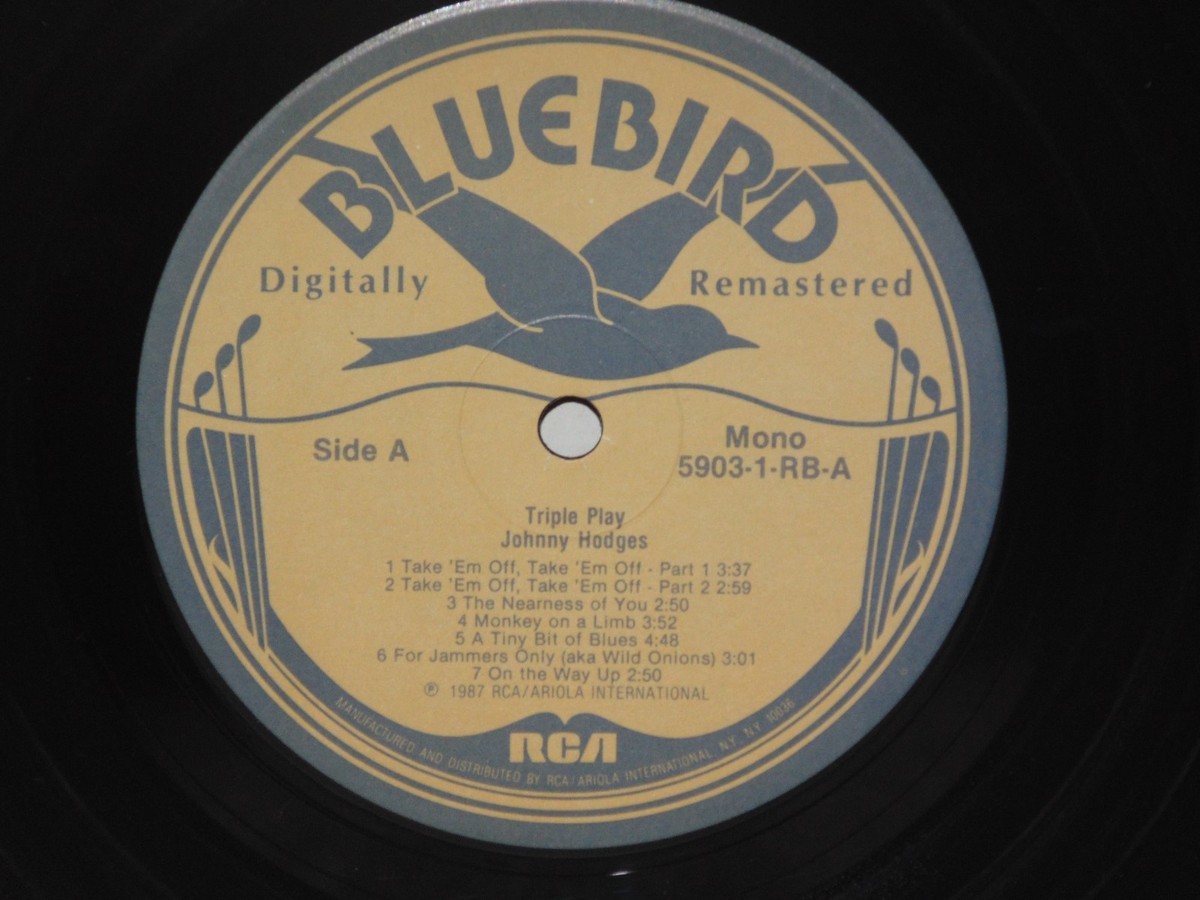 TRIPLE  レコード　Record JOHNNY HODGES Triple Play LP 1987 Bluebird RCA Mono Vinyl 5903