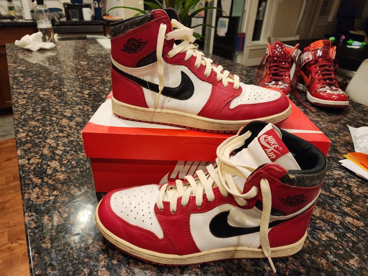 1985 Air Jordan 1 Chicago Nike Vintage OG Size 10.5 dunk Lost and