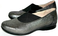 DANSKO 'Ann Metallic' LOAFER FLAT Pewter/Black EU 38/ US 7.5-8