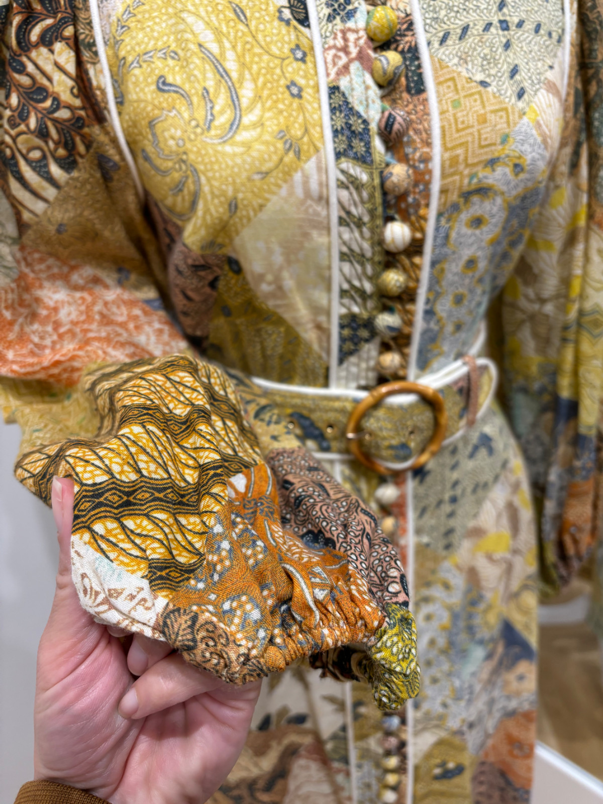 ZIMMERMANN BRIGHTSIDE PATCHWORK LINEN DRESS. Size… - image 5