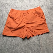 Vintage Nike Nylon Shorts Womens S Fits L 34" Orange Soccer Retro 90s 5" Y2k