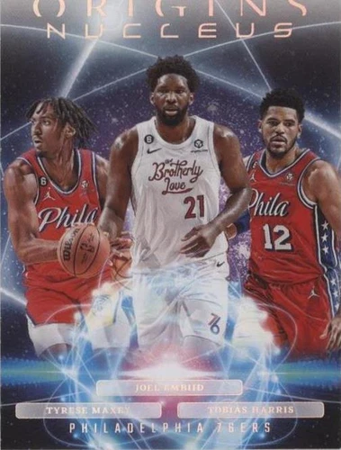 2023-24 Panini Origins - Joel Embiid/Tobias Harris/Tyrese Maxey #3