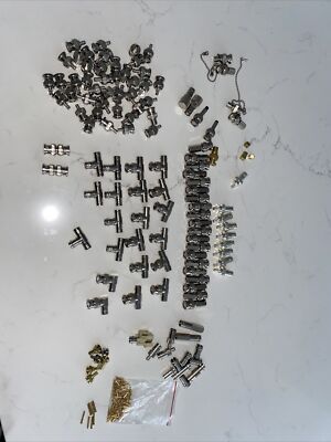 Lot of 100+ Amphenol BNC Connectors Adapters Crimps